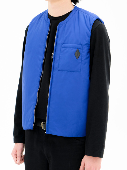 Duck thindown vest in blue for men