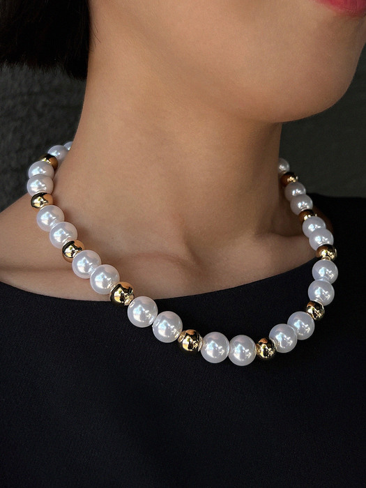 GOLD PEARL NECKLACE (3TYPE) AN422011