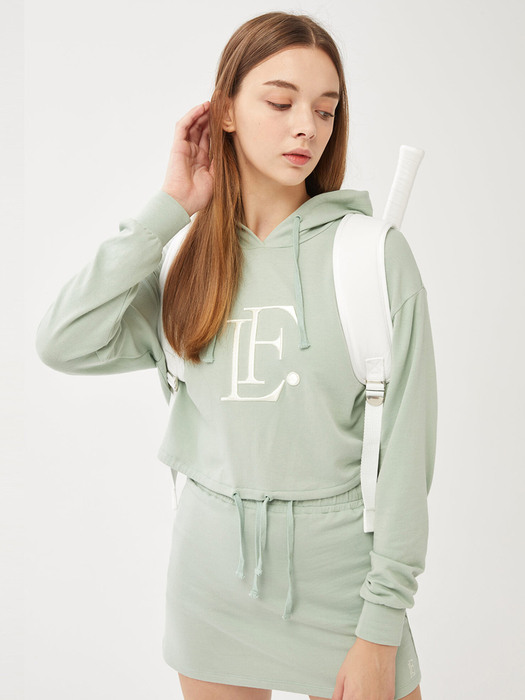 LOVEFORTY LOGO BACK ZIPPER HOODIE (WOMEN) L/GREEN