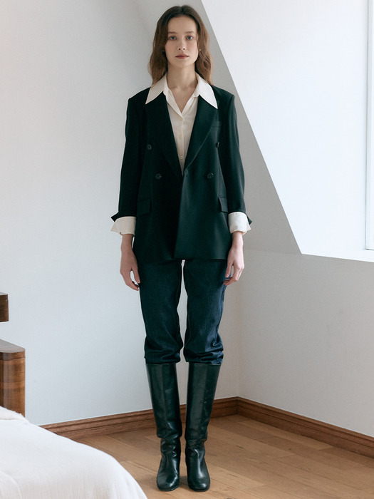 [Drama Signature] Oversized Double-Breasted Blazer_2color