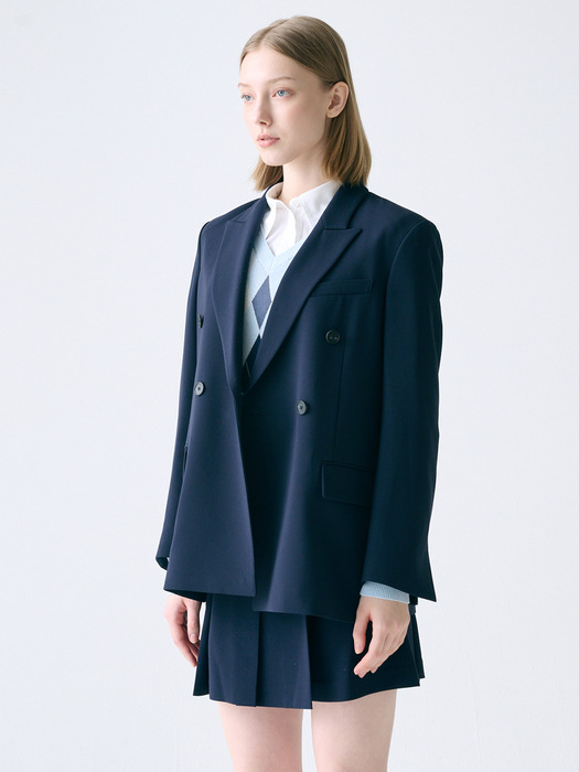 [Drama Signature] Oversized Double-Breasted Blazer_2color