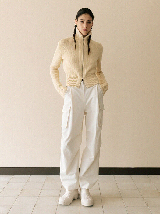 parachute cargo pants (cream)