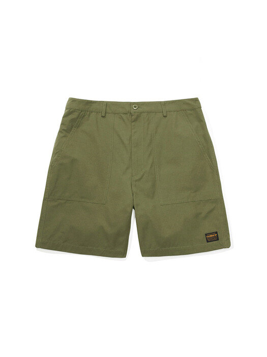 MIL-LABEL POCKET UNIFORM SHORTS PANTS 라이트카키