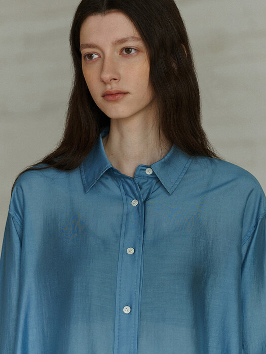 Leeway silk shirt (Blue)