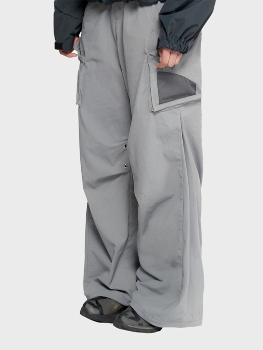 SOLID CARGO JOGGER PANTS BLACK