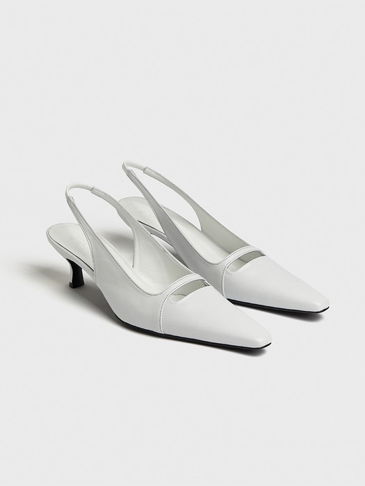 CARA sling-back pumps_white