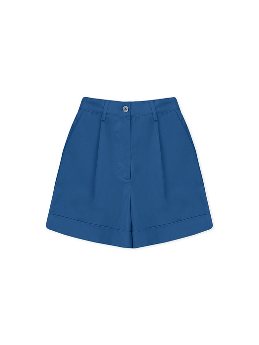 Basic Pintuck Shorts_Blue