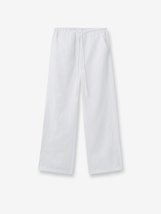 linen relax pants_white