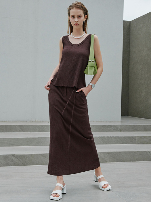 Natural Maxi Skirt [2color]