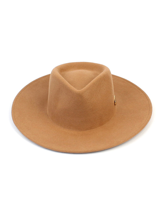 V Beige Wool Fedora 울페도라