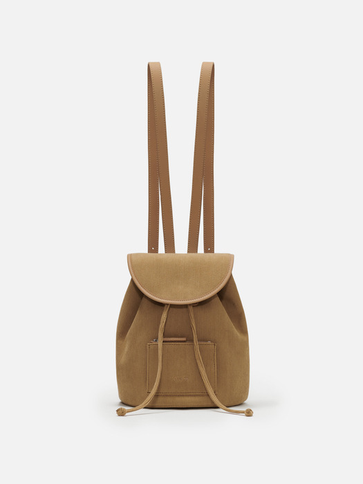 Tambourine backpack Corduroy Yellowish brown