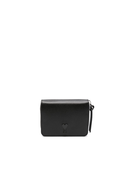하트 로고 코인 포켓 레더 지갑 USL011AL0036 001 블랙