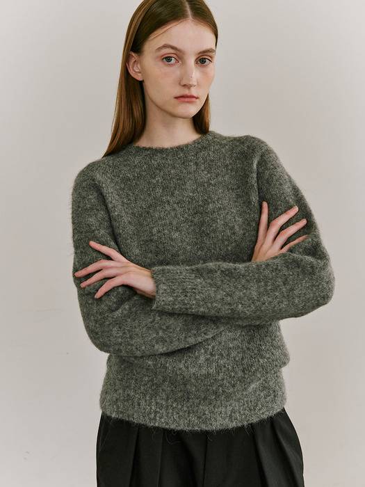 Alpaca Wholegarment Knit - Gray