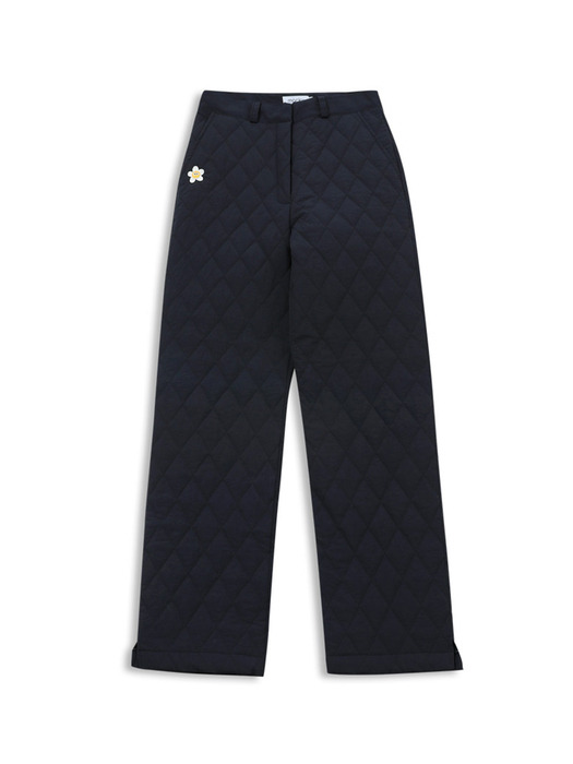 winter padded long pants navy