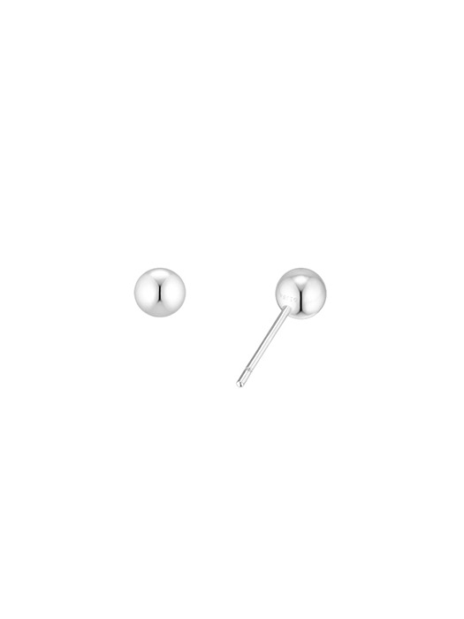 [925 silver] Deux.silver.164 / haute ball earring (5mm)