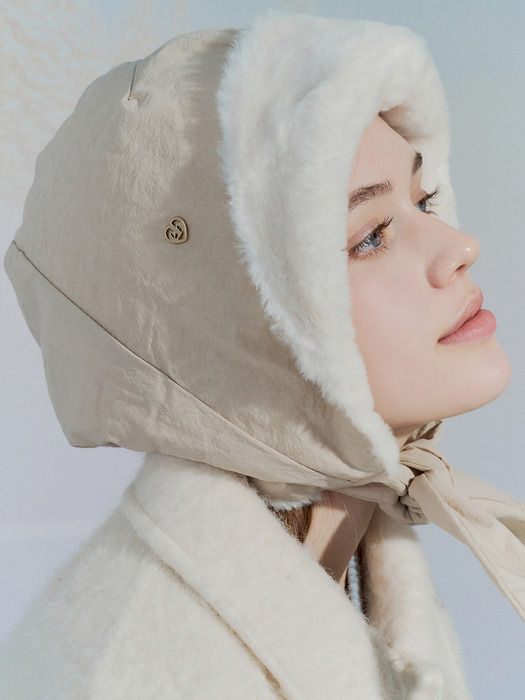 polor heart reversible hat_beige