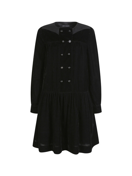[Holiday Edition] Button Point Velvet Dress_LFDAS24030BKX