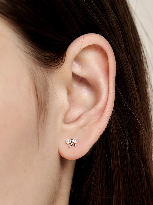 [sv925]sweet mini ribbon earring