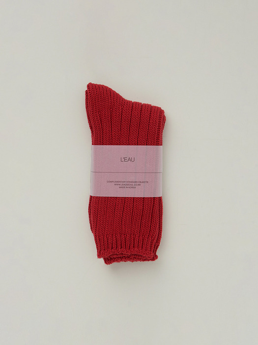 Leau cotton socks_red