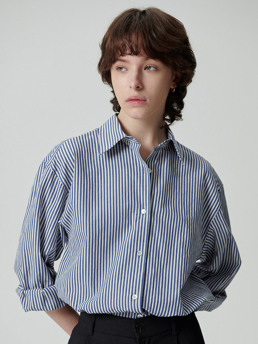 LENTE Shirt (Blue Indigo Stripe)