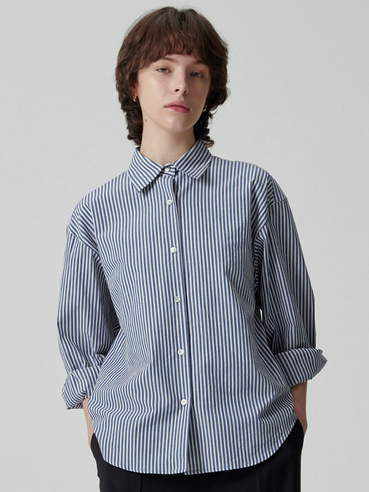 LENTE Shirt (Blue Indigo Stripe)