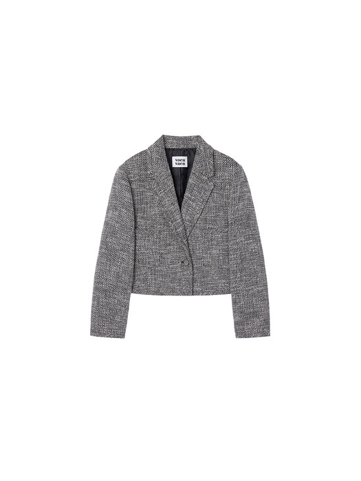 Two-Tone Tweed Crop Jacket VC2412JK105M