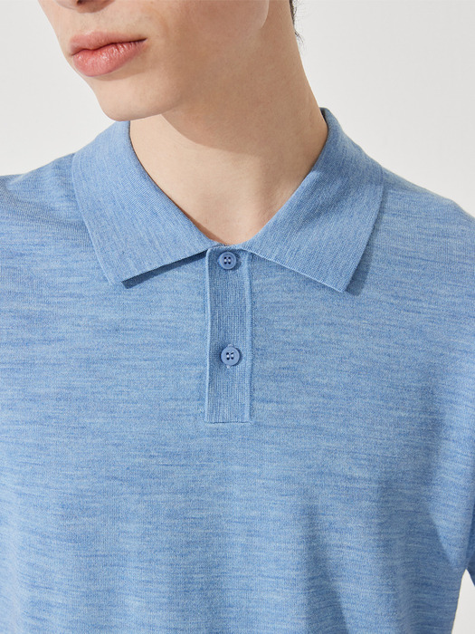 Polo Shirt Pullover_ Blue (BL) M42MPU019BL