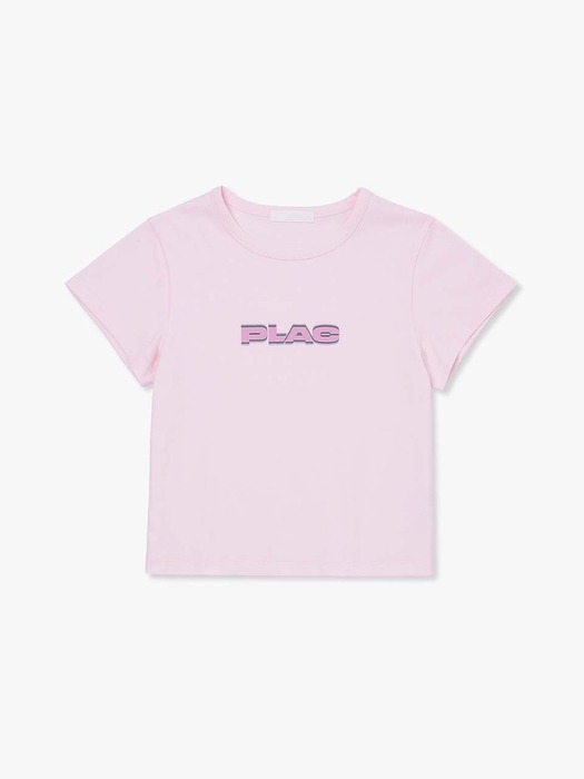 베이직 로고 크롭 티셔츠 라이트 핑크