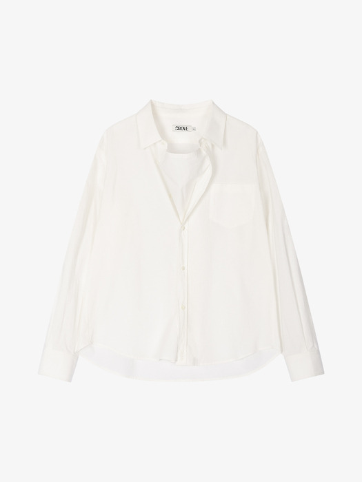 SMITH FOLD COLLAR SHIRT [IVORY]