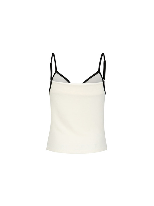 YCH-PLAQUE SLEEVELESS TOP_WHITE