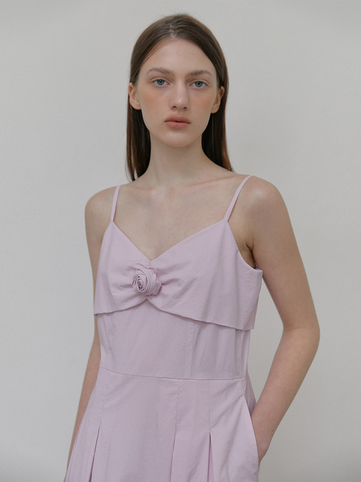 Slip Corsage Dress, Lavender Pink