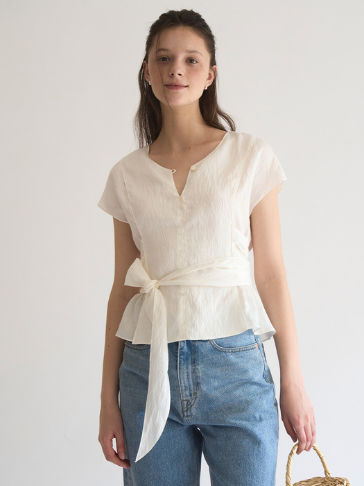 [재입고완료] Torso Layered Top (Pearl)