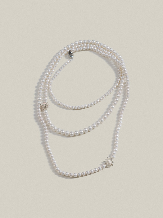 Sea Sparkle Long Pearl Necklace