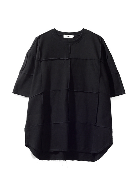 CHECKER SQUARE OVER T-SHIRT_BK