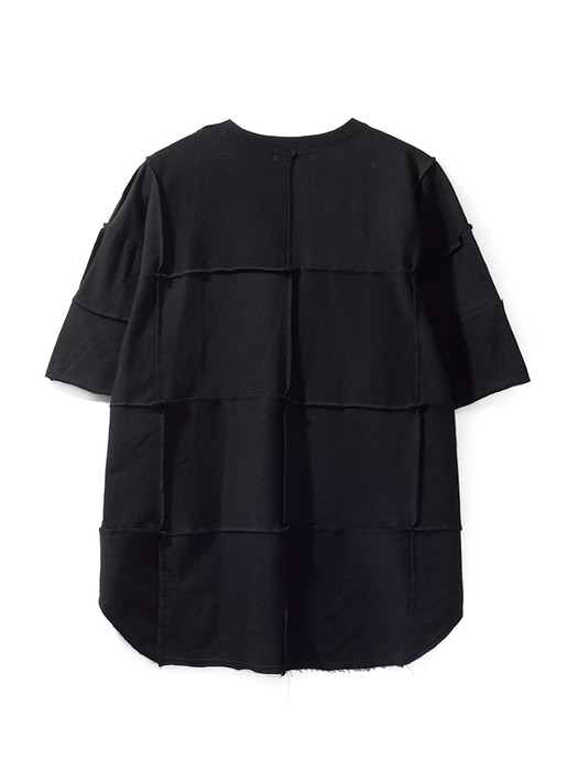 CHECKER SQUARE OVER T-SHIRT_BK