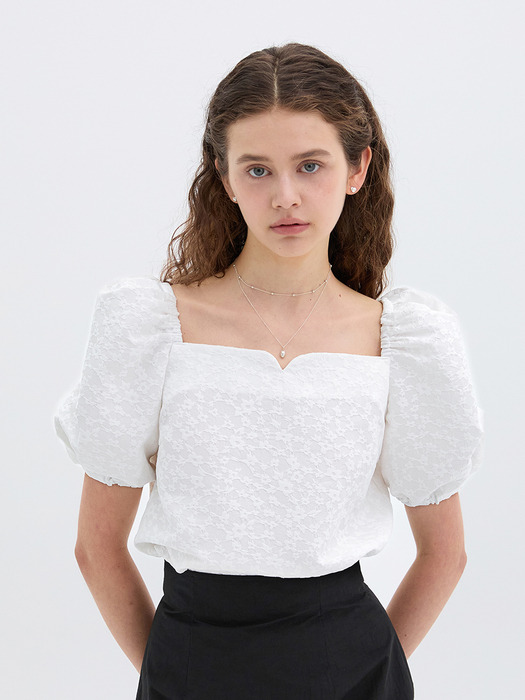 Balloon Rose Vine Blouse(2color)