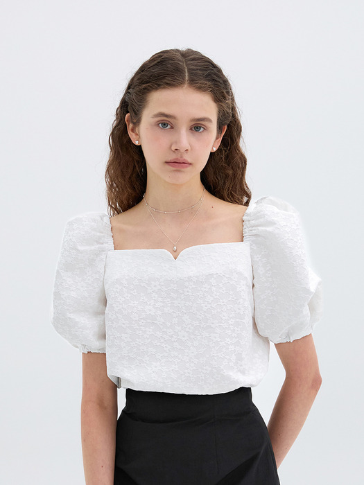 Balloon Rose Vine Blouse(2color)