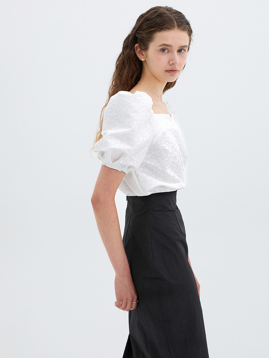 Balloon Rose Vine Blouse(2color)