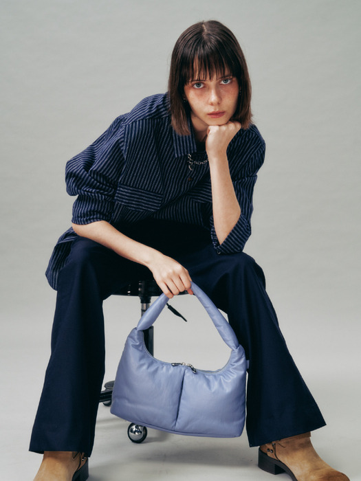 Soft Basket Hobo Bag (S)(dusty blue)