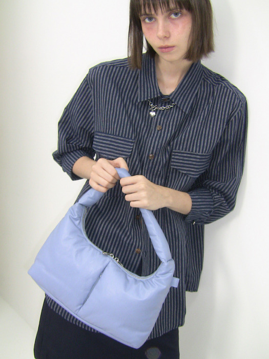 Soft Basket Hobo Bag (S)(dusty blue)