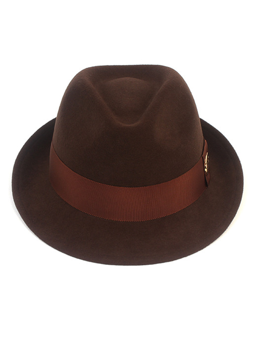 BU Brown Line Short Wool Fedora 울페도라