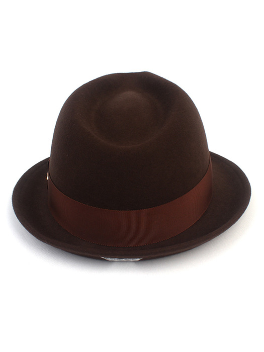 BU Brown Line Short Wool Fedora 울페도라