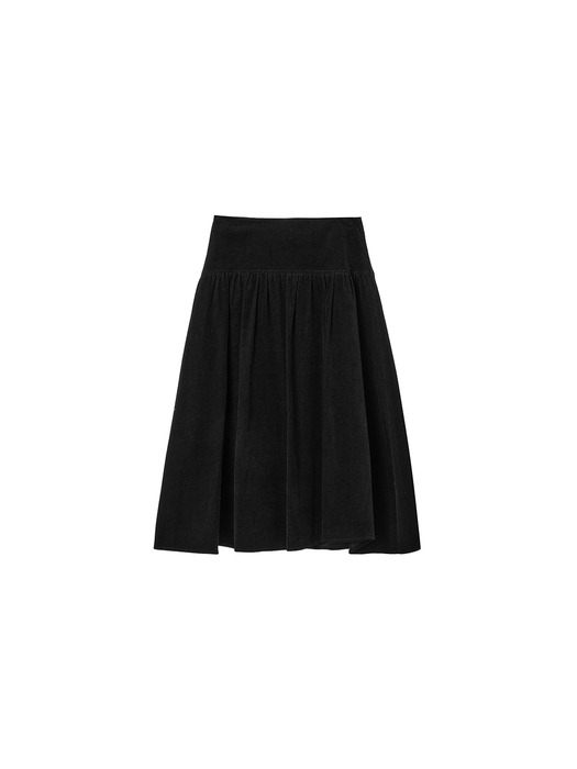 Unbalance Corduroy Shirring Skirt VC2499SK905M