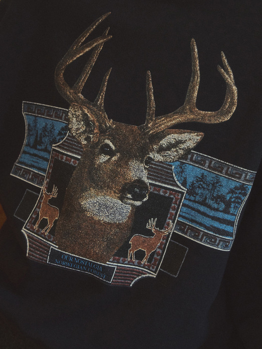 vintage deer sweatshirt_Navy