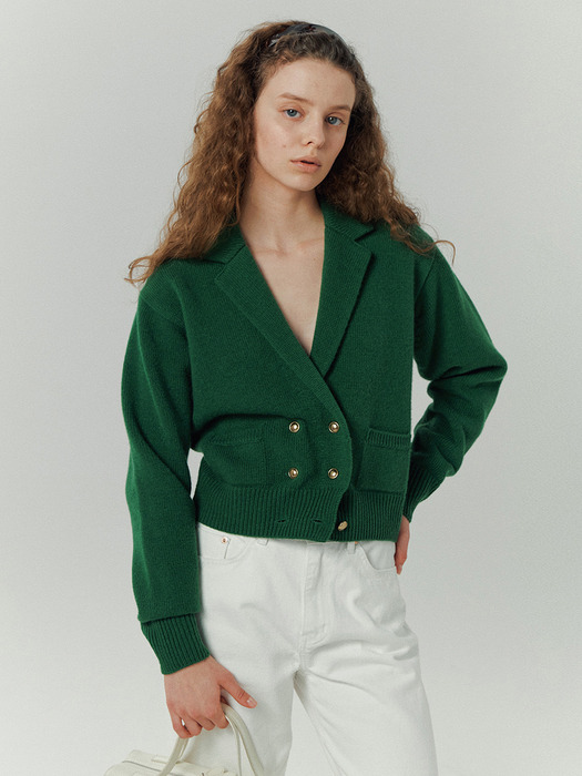 Cannes Knit Jacket in Classic Green