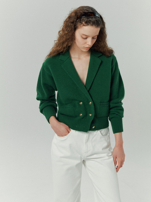 Cannes Knit Jacket in Classic Green