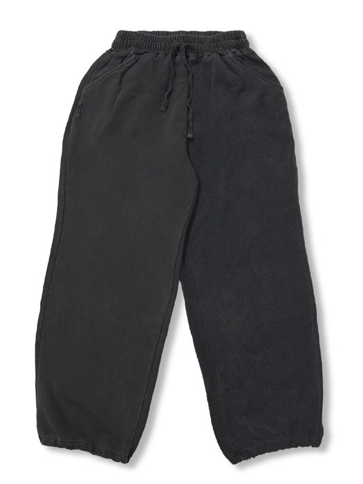 Insideout Docking Pigment Washed Wide Jogger Pants Charcoal