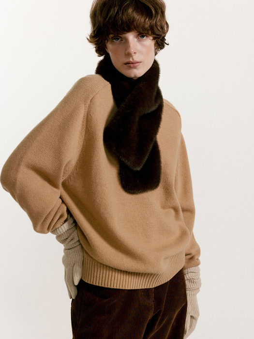 Jude round pullover (Beige)