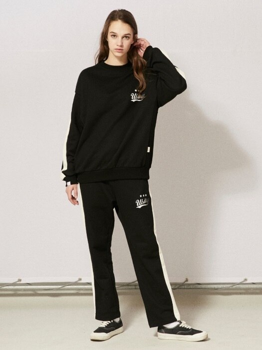 PL054_Side Line Sweatpants_Black