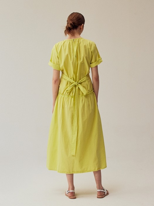 Calendula half sleeve dress_yellow
